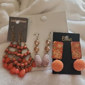Orange Chandelier Earrings